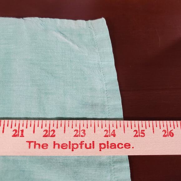 Talbots Womens Embroidered 100% Cotton Peasant Top Size MP Green Boho Hippie - Picture 9 of 9